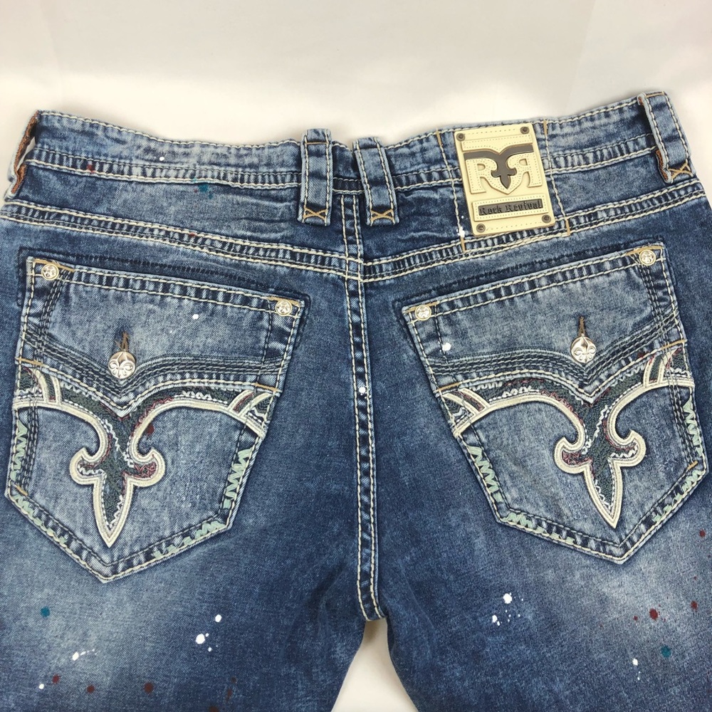 Rock Revival Edan Alt Straight Destroyed Jeans - Picture 2 of 8
